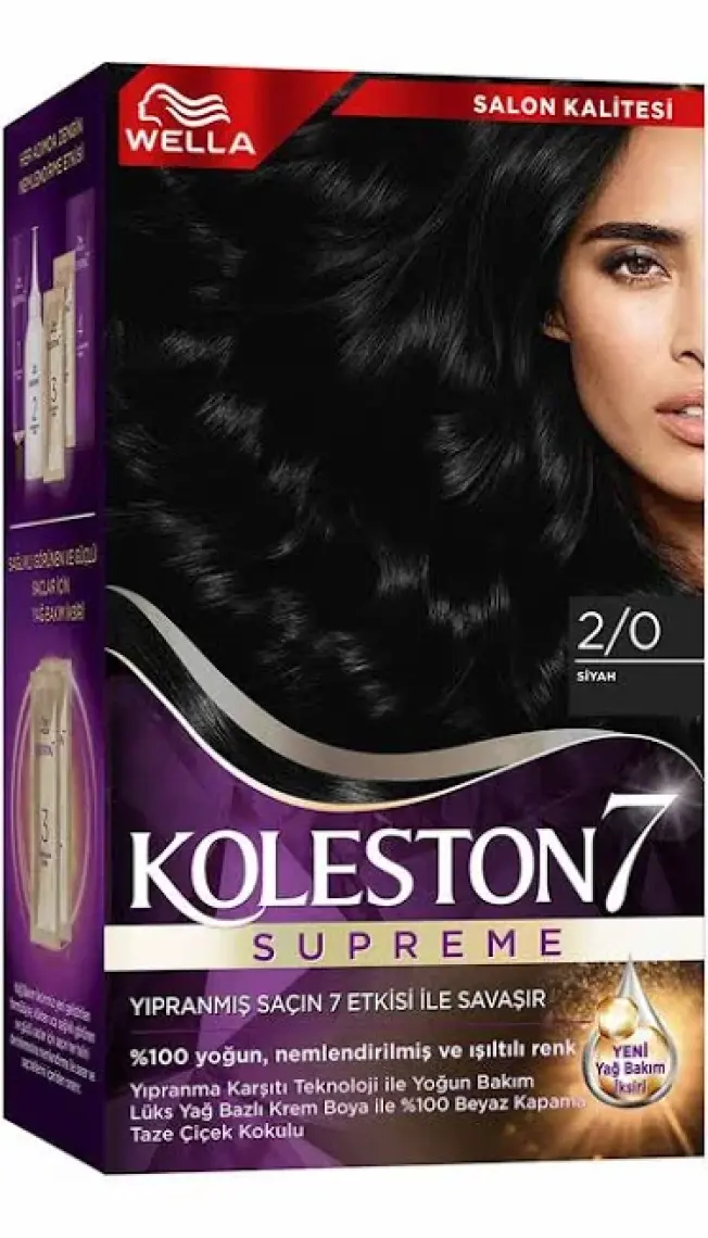 Wella Koleston Kit Saç Boyası 2/0 Siyah