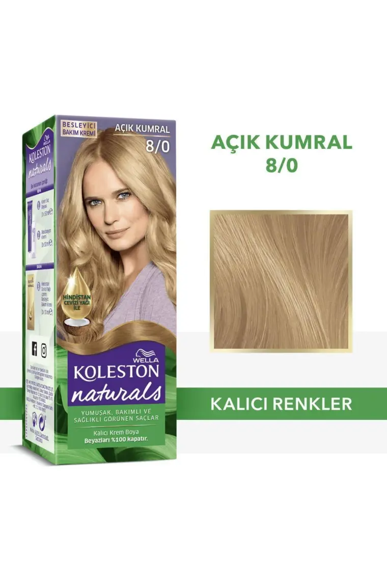 Koleston Naturals Boya  8/0 Açık Kumral
