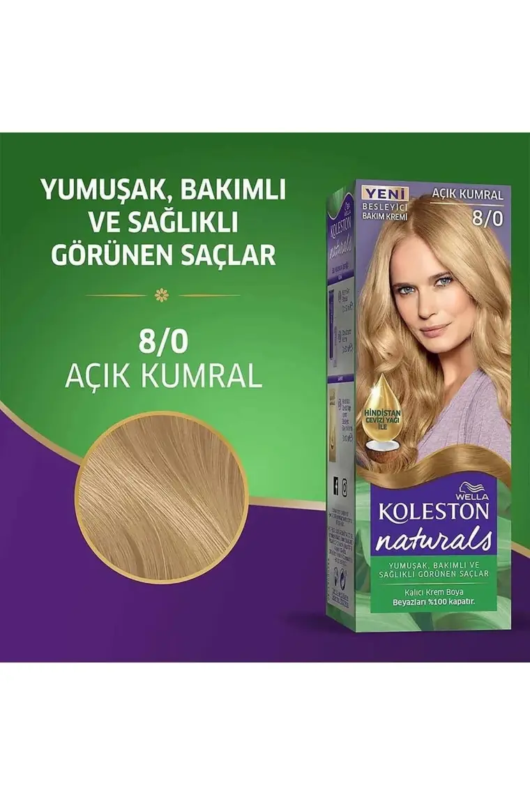 Koleston Naturals Boya  8/0 Açık Kumral