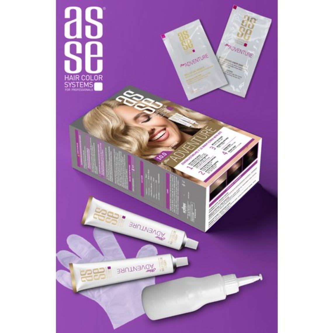 Asse Adventure Set Saç Boyası, Kalıcı ve Canlı Renkler 1+1 İki Kullanım Seti (No:10.0 Sarı)