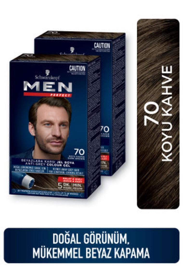 Men Perfect Saç Boyası 70 - Koyu Kahve X 2 Adet