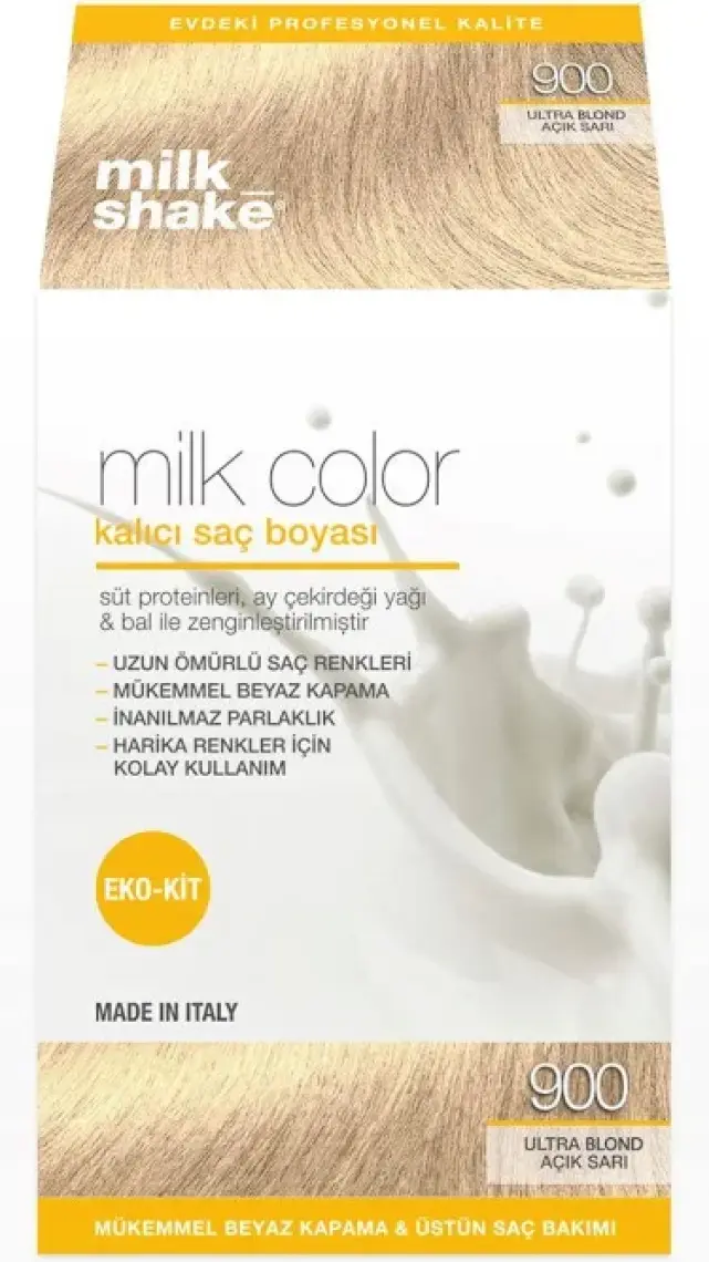 Milk_shake Milk Color Eko Kit Saç Boyası Ultra Blond Açık Sarı - 900 (KÖPÜKSÜZ)
