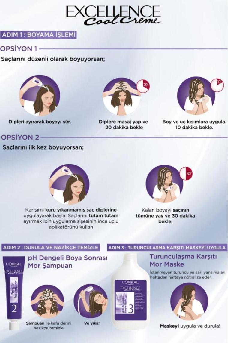 Loreal Excellence Cool Creme 6.11 Ekstra Küllü Koyu Kumral Saç Boyası