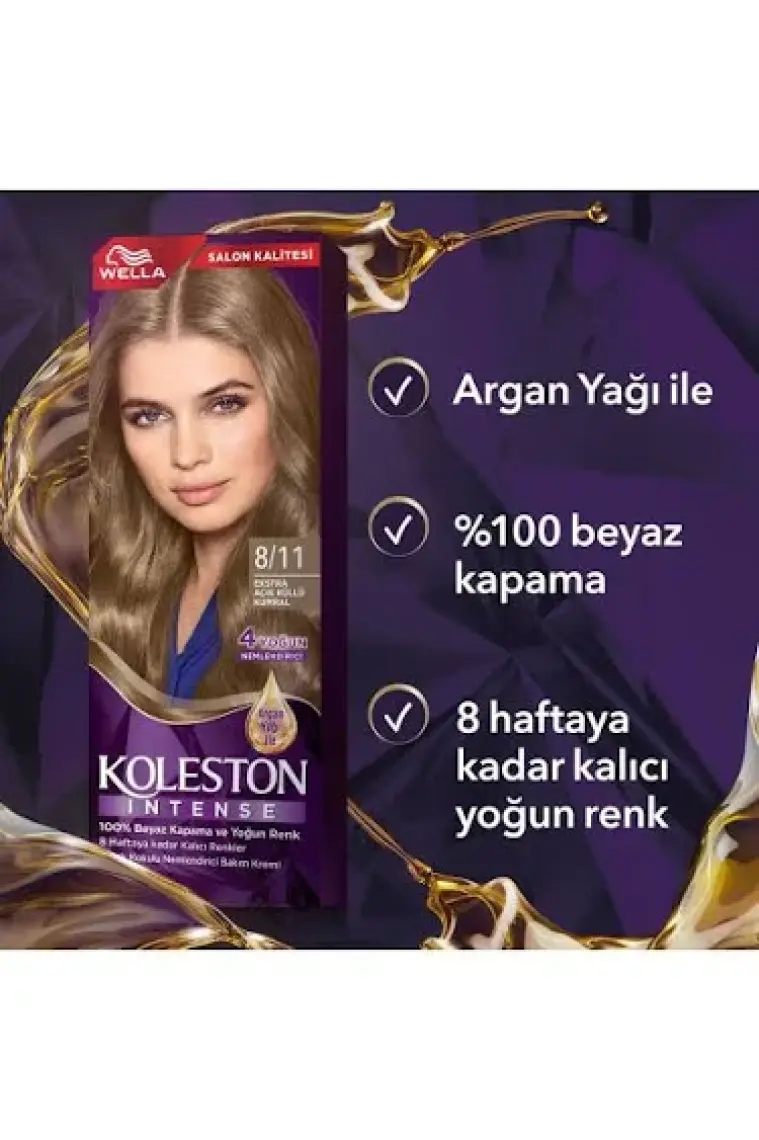 Wella Koleston Intense 8/11 Ekstra Açık Küllü Kumral