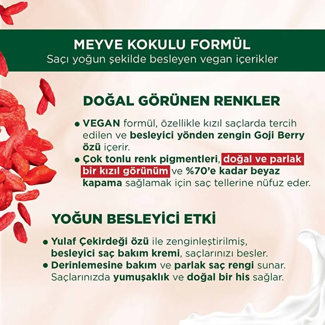 Palette Doğal Renkler 9-7 Doğal Açık Bakır Saç Boyası Goji Berry Özü & Yulaf Çekirdeği Özü İle