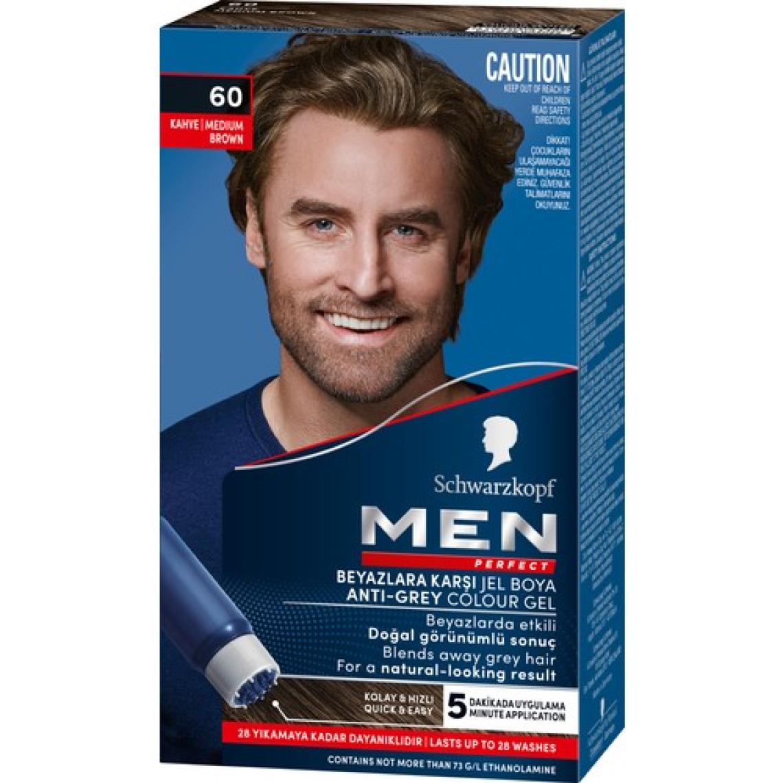 Schwarzkopf Men Perfect Beyazlara Karşı Jel Boya 60 Kahve