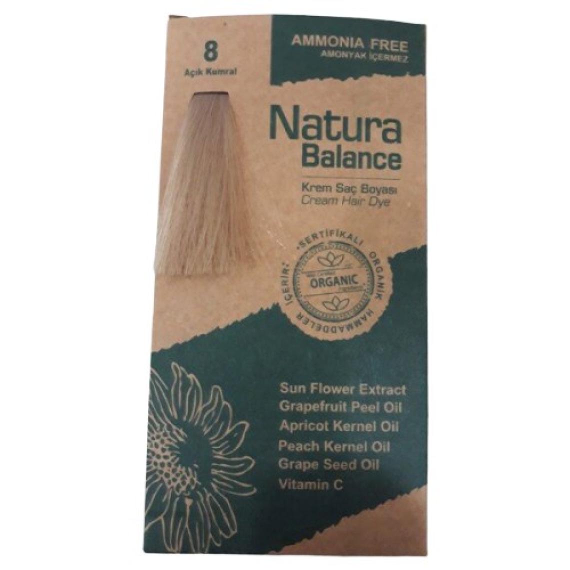 Natura Balance Organik 8.0 Açık Kumral Saç Boyası