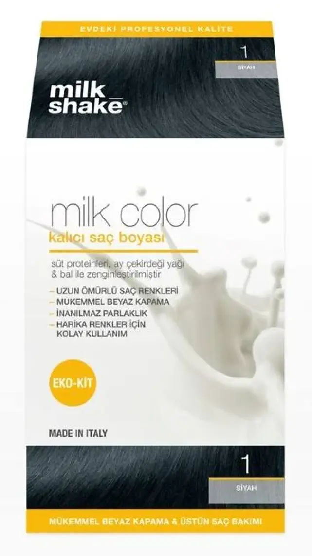 Milk_shake Milk Color Eko Kit Saç Boyası Siyah -1 (KÖPÜKSÜZ)