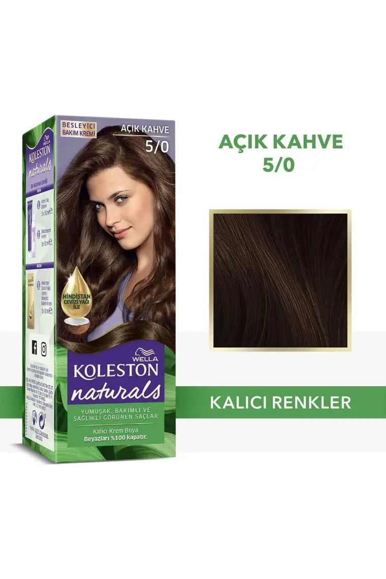 Wella Koleston Naturals 5/0 Açık Kahve