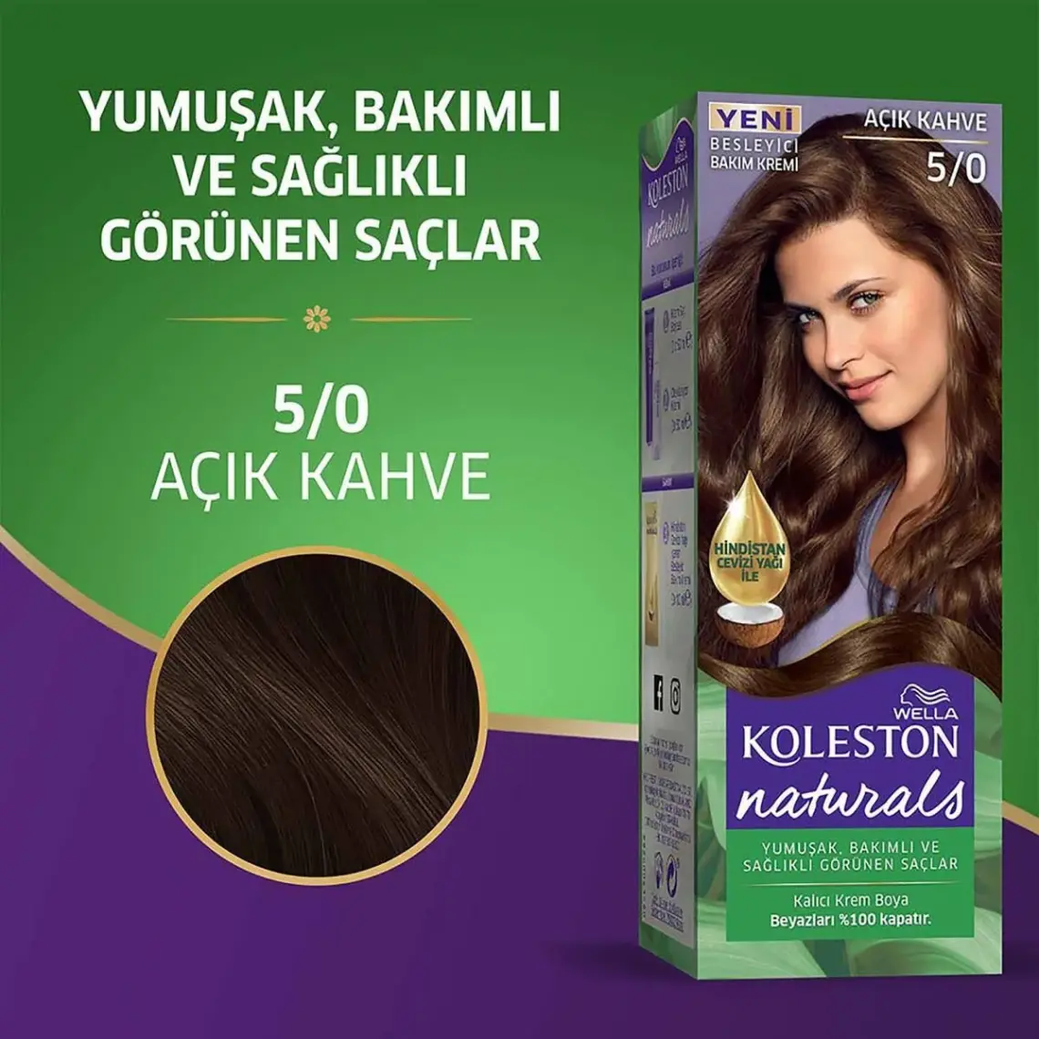 Wella Koleston Naturals 5/0 Açık Kahve