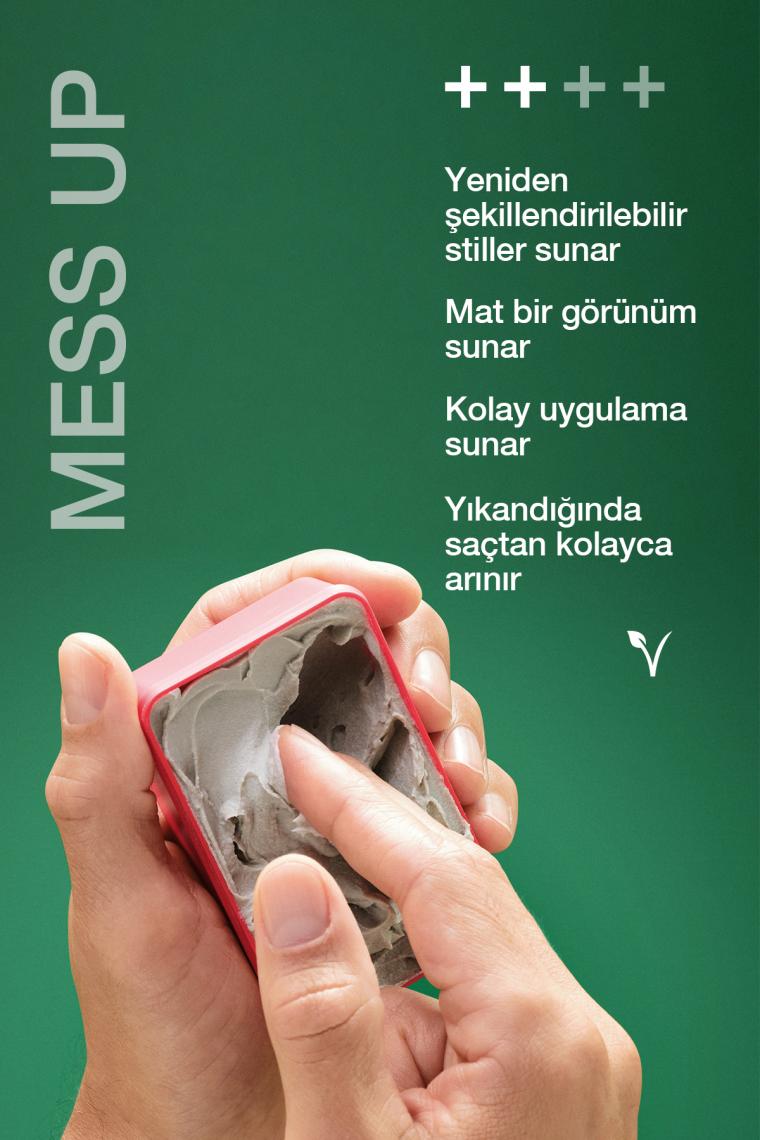 Mess Up Mat Şekillendirici Gum Macun 100ml | Orta Tutuş Mat Görünüm Kolay Şekil Esnek Wax