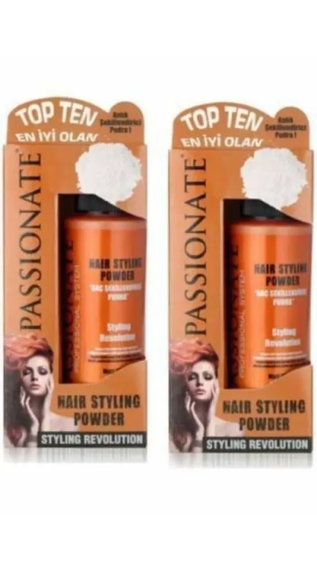 Passionate Şekillendirici Hacim Veren Saç Pudrası 2 Adet x 20 gr - Turuncu + Enginar Yıkama Tarağı