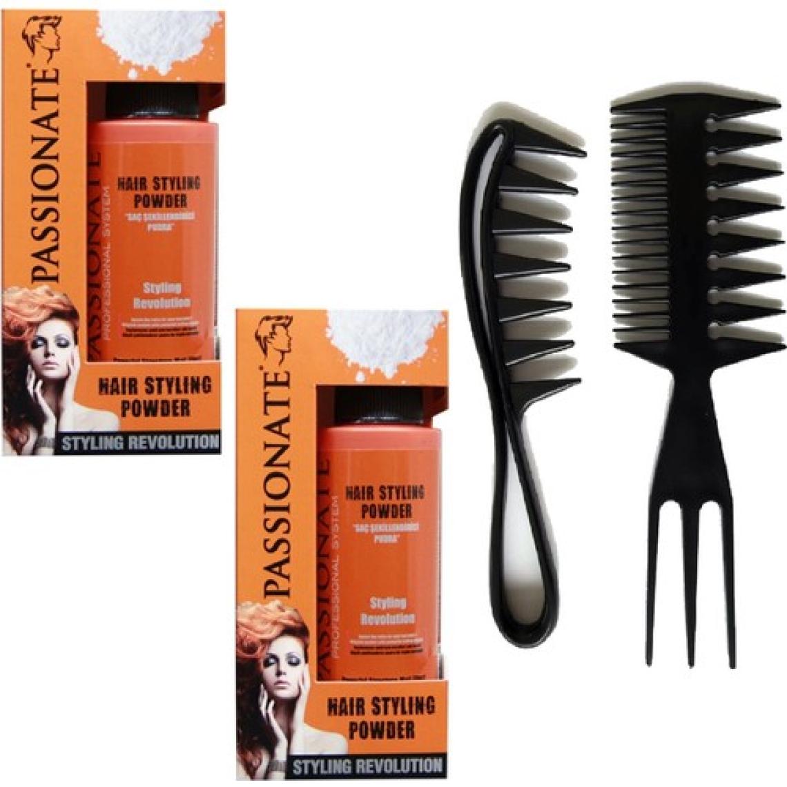 Passionate Şekillendirici Hacim Veren Saç Pudrası 20 gr Turuncu x 2 CROC1102 Şekillendirici Tarak Seti 2'li