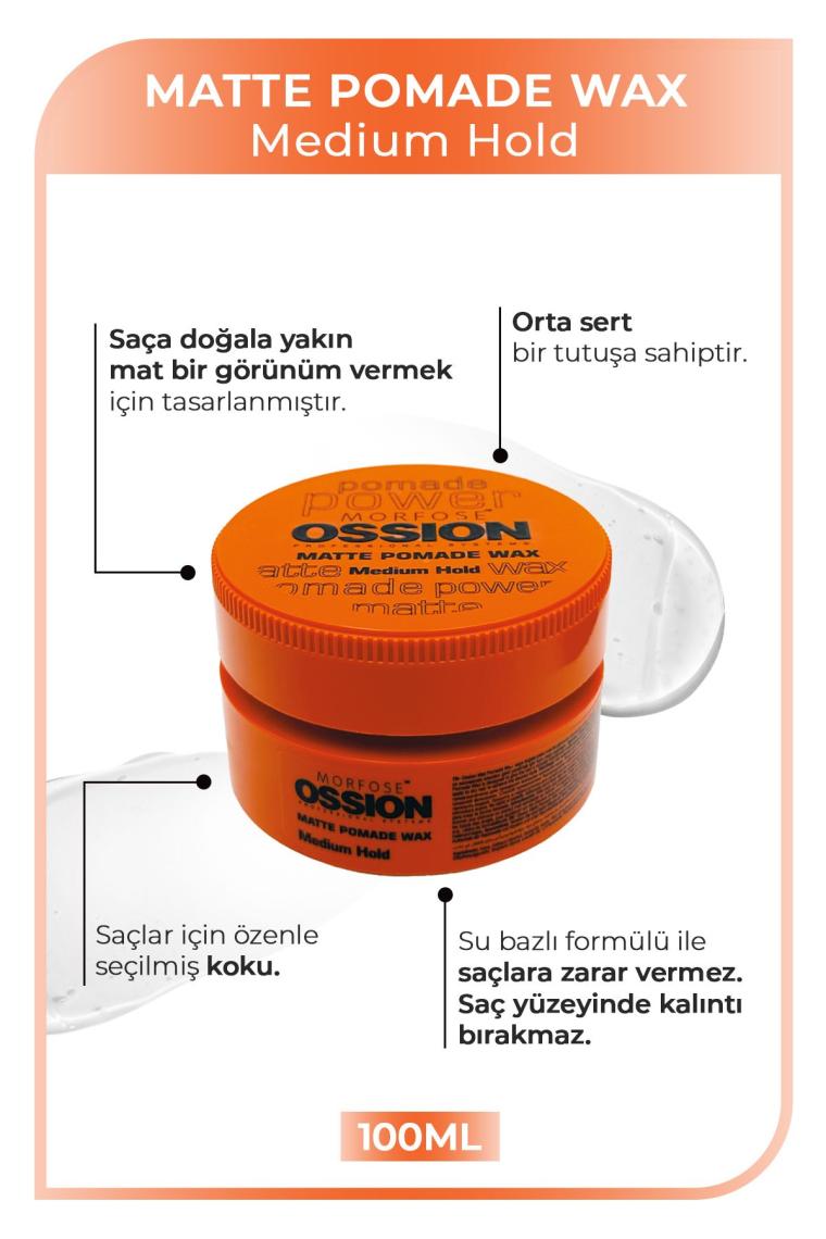 Morfose Medium Hold Pomade Krem Mat Wax 100 ml