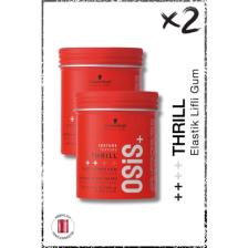 Osis Thrill Elastik Lifli Gum Şekillendirici Orta Tutuş 100ML x 2 Adet | Parlaklık Veren Gum Wax