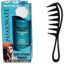 Passionate Saç Şekillendirici Pudra Wax Mavi 20gr + Şekil Tarak Set Takım