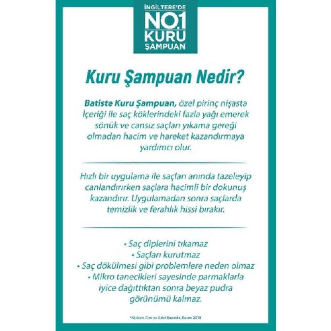 Batiste Fresh Kuru Şampuan 200 Ml
