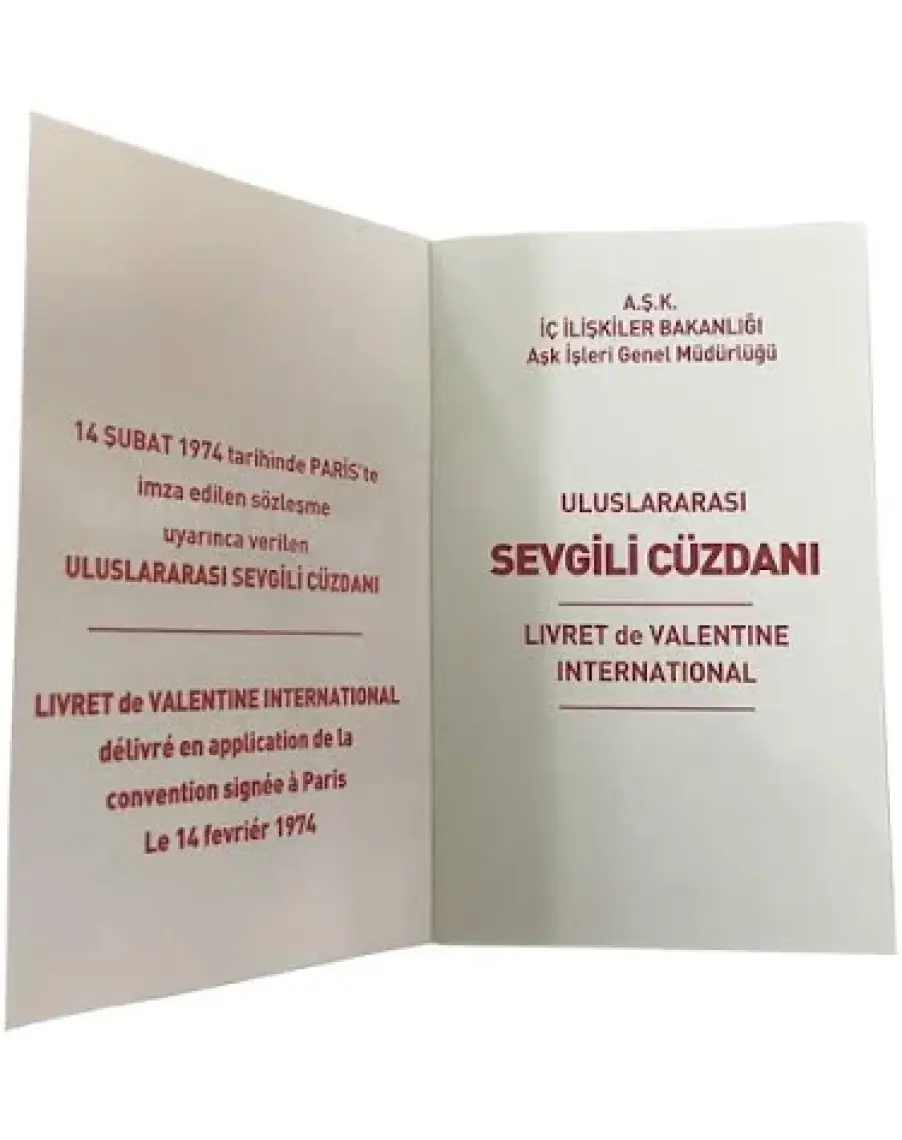 1 Adet Sevgili Cüzdanı Sevgiliye Romantik Hediyeler