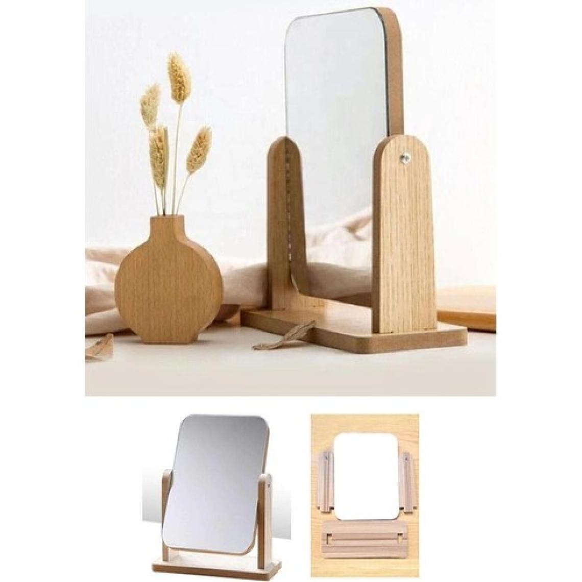 Hubstein El Aynası Masa Aynası Makyaj Aynası Ayarlanabilir Kare Makeup Mirror 18CM