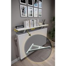Endless Shopping Duvara Montajsız Beyaz Petek Üstü Uçan Raf Dresuar 120*15 cm