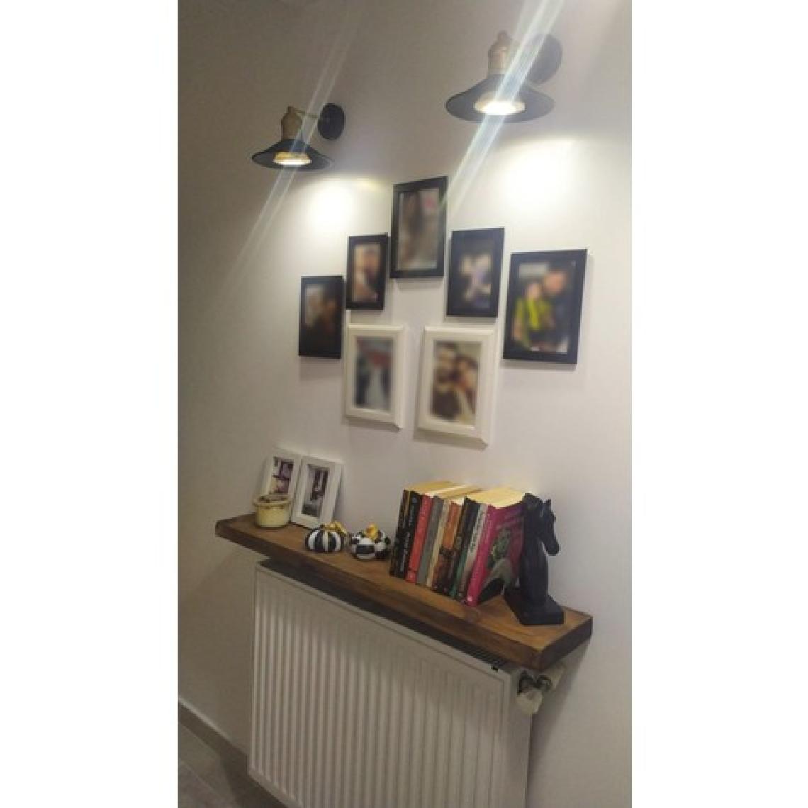 Karadeniz Dizayn Masif Ahsap  Petek Üstü Raf Dresuar  Duvara Montajsız 140  cm