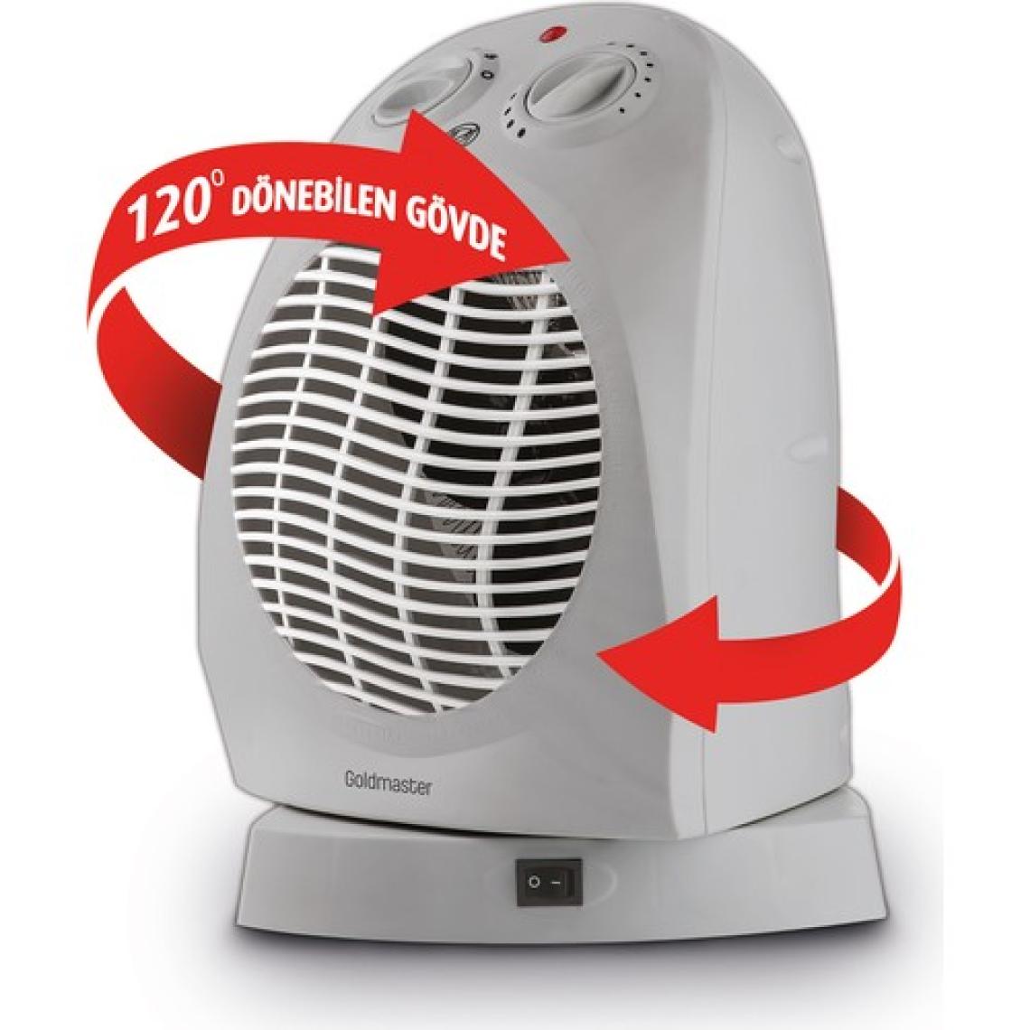 Goldmaster Kışmatik Dönebilen 120 Derece Sağ Sol Hareketli Devrilme Emniyetli Fanlı Isıtıcı IN-6900G