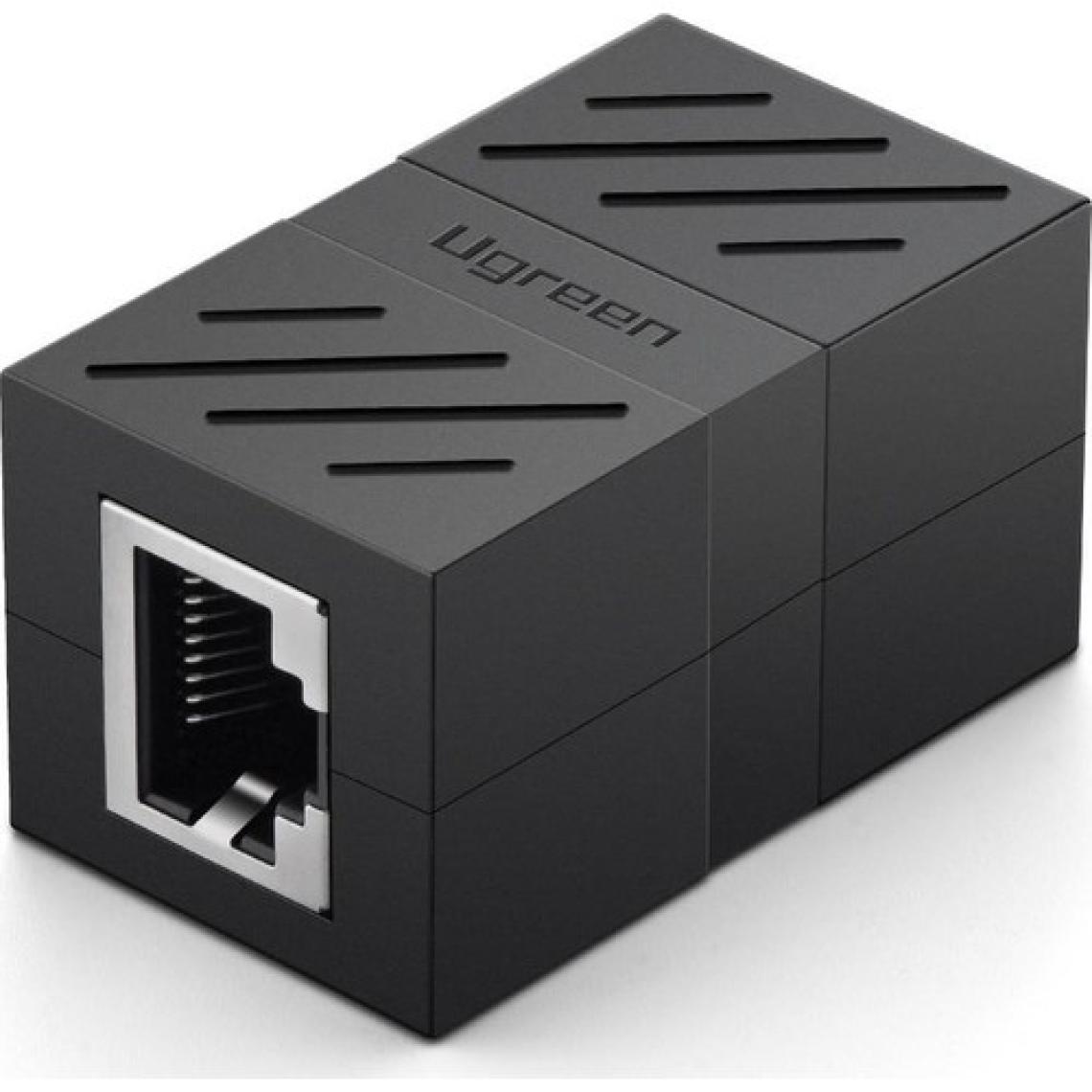 Ugreen RJ45 Cat6 Cat7 Cat8 Ethernet Kablo Uzatma Aparatı Siyah