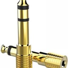 Ti-mesh Altın Kaplama 6.35mm Erkek 3.5mm Jack Stereo Ses Çevirici