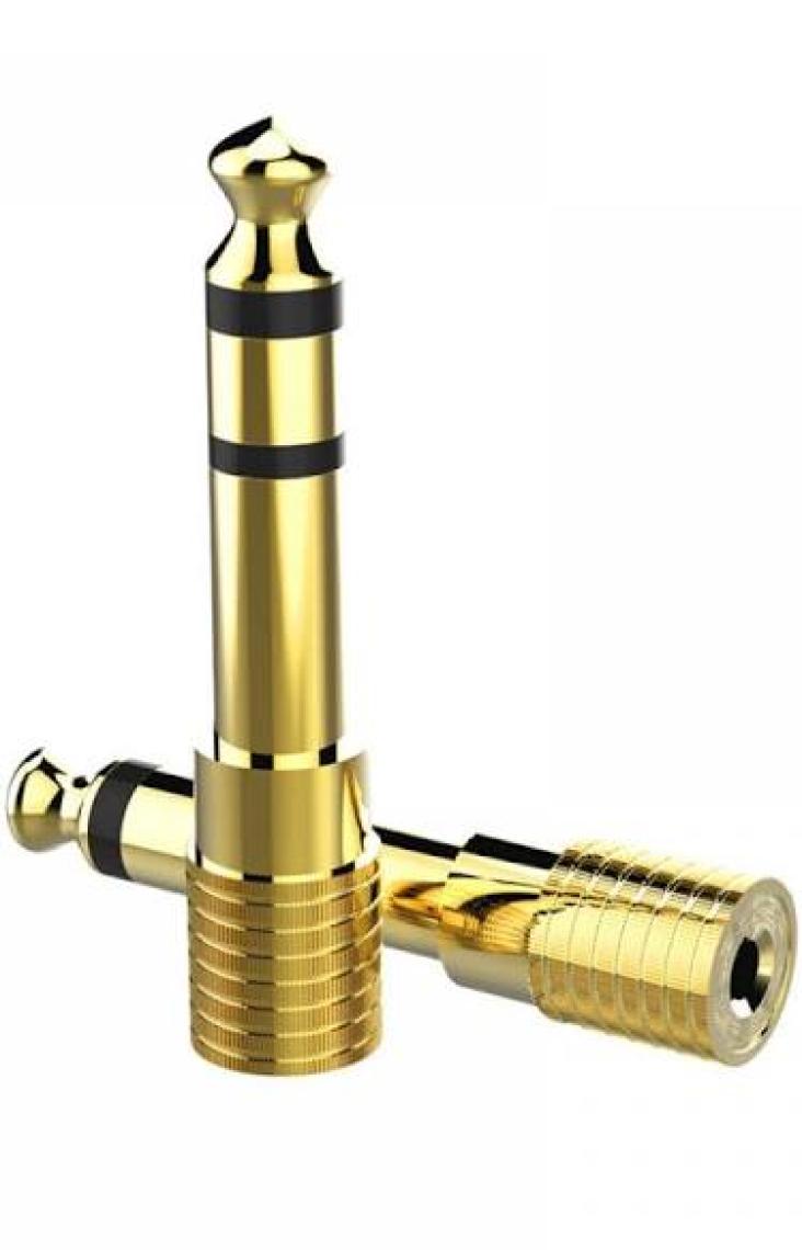 Ti-mesh Altın Kaplama 6.35mm Erkek 3.5mm Jack Stereo Ses Çevirici