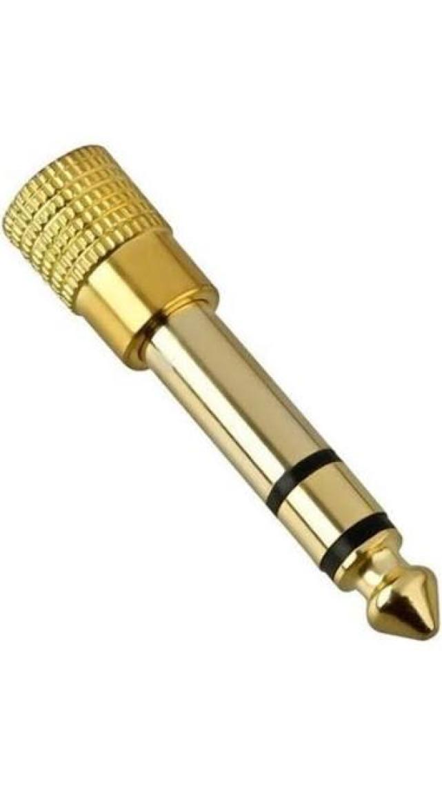 Ti-mesh Altın Kaplama 6.35mm Erkek 3.5mm Jack Stereo Ses Çevirici