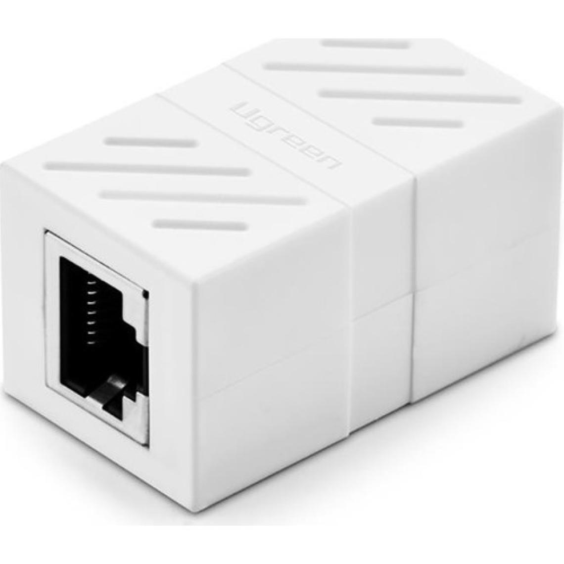 Ugreen RJ45 Cat6 Cat7 Cat8 Ethernet Kablo Uzatma Aparatı Beyaz