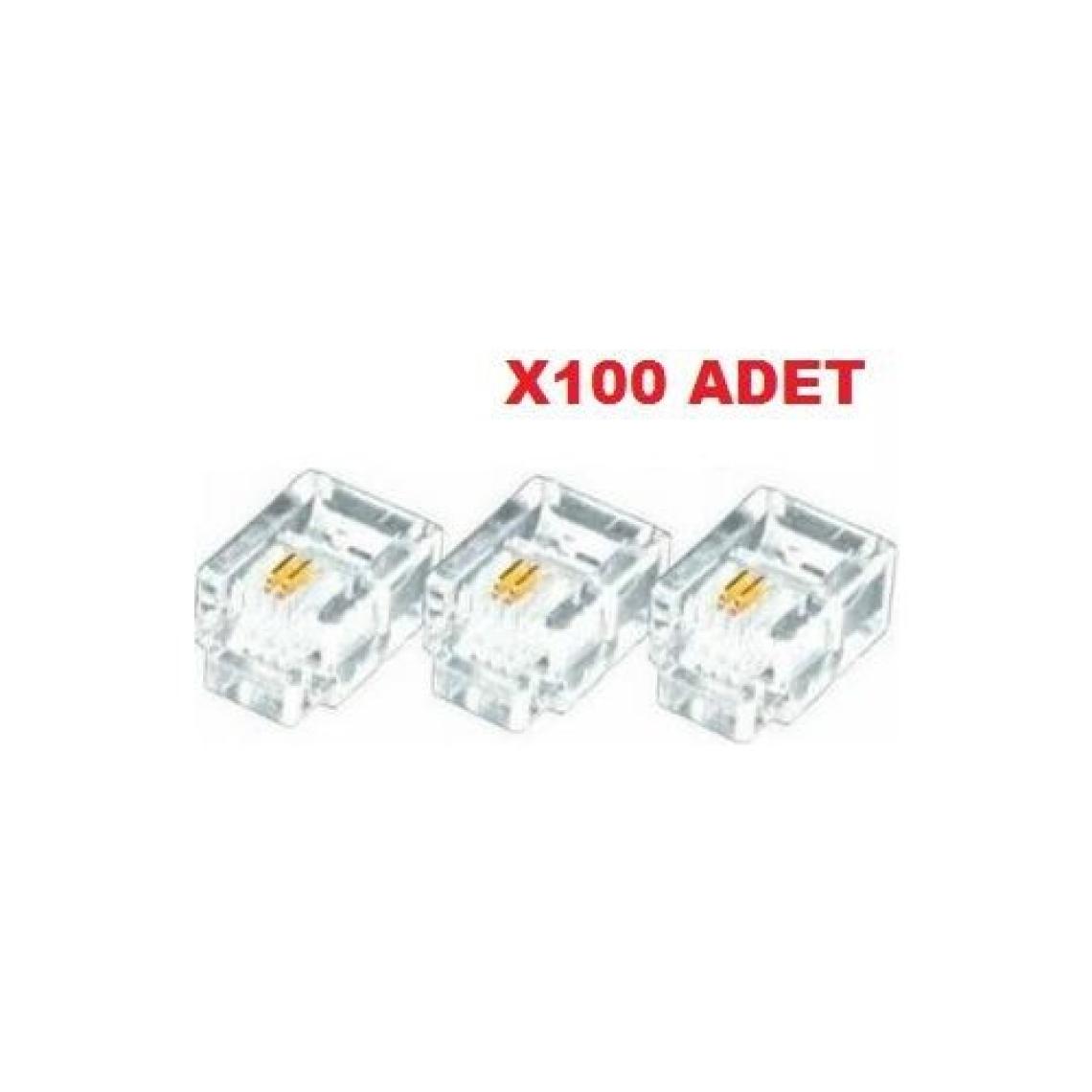 Alfais 4839 Rj11 Jack Telefon Kablo Ucu Konnektörü 100 Adet