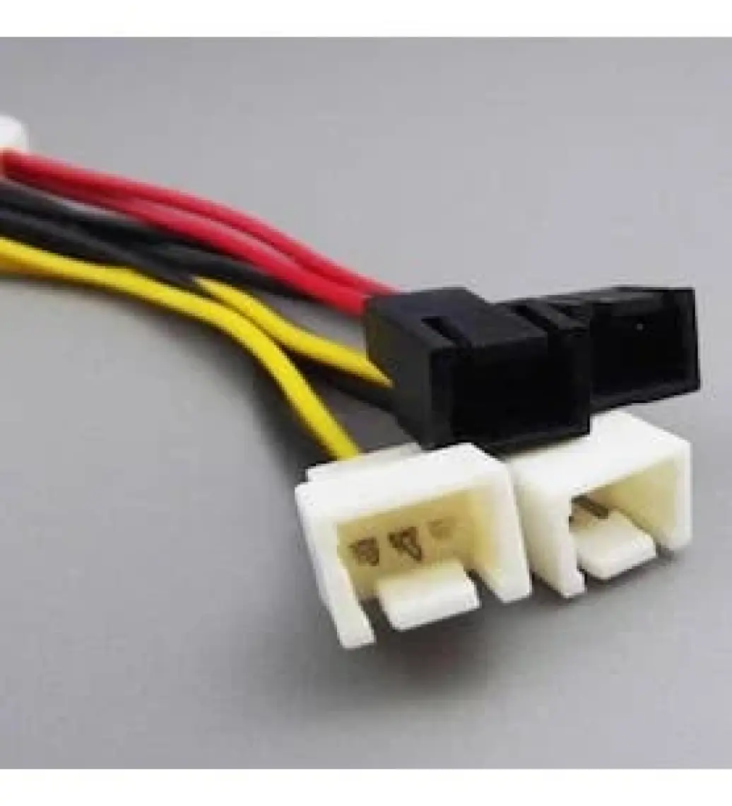 Alfais 4475 Fan Çoklayıcı Kablosu Splitter 4 Pin Switch 3 Pin 3 Port