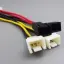 Alfais 4475 Fan Çoklayıcı Kablosu Splitter 4 Pin Switch 3 Pin 3 Port