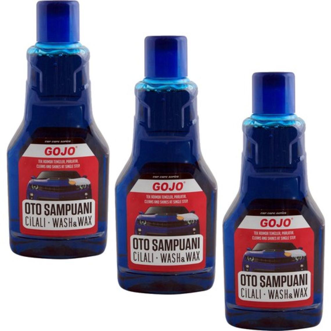 Gojo Cilalı Oto Şampuanı 1 Litre 3'lü Paket + Sünger