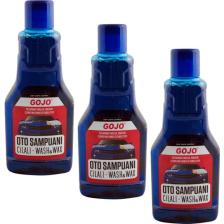 Gojo Cilalı Oto Şampuanı 1 Litre 3'lü Paket + Sünger