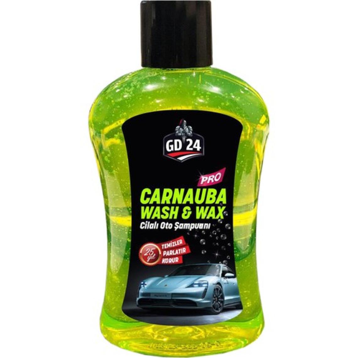 GD24 Carnauba Cilalı Oto Şampuanı (1 Lt) + Mikrofiber Bez + Sünger