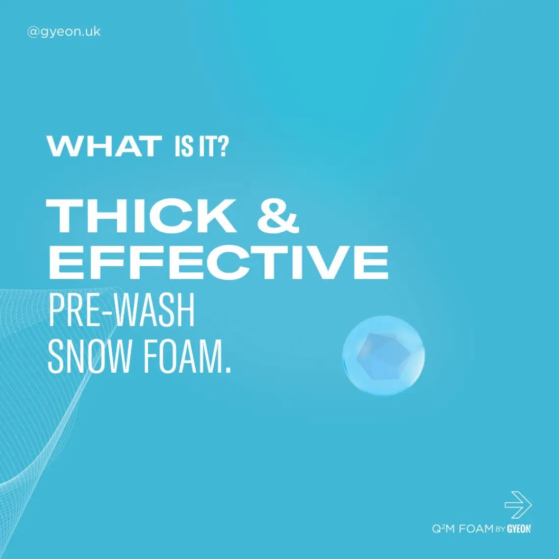 Gyeon Q²m Foam Araç Ön Yıkama Şampuanı Konsantre - 1000 ml - Yoğun Köpüklü Prewash Snow Foam