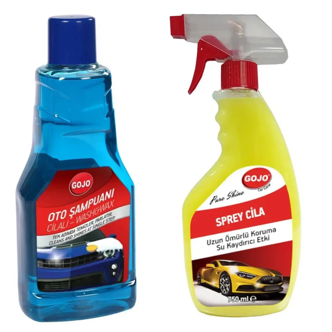 Gojo Hızlı Cila 750 ml + Cilalı Oto Yıkama Şampuanı 1000 ml