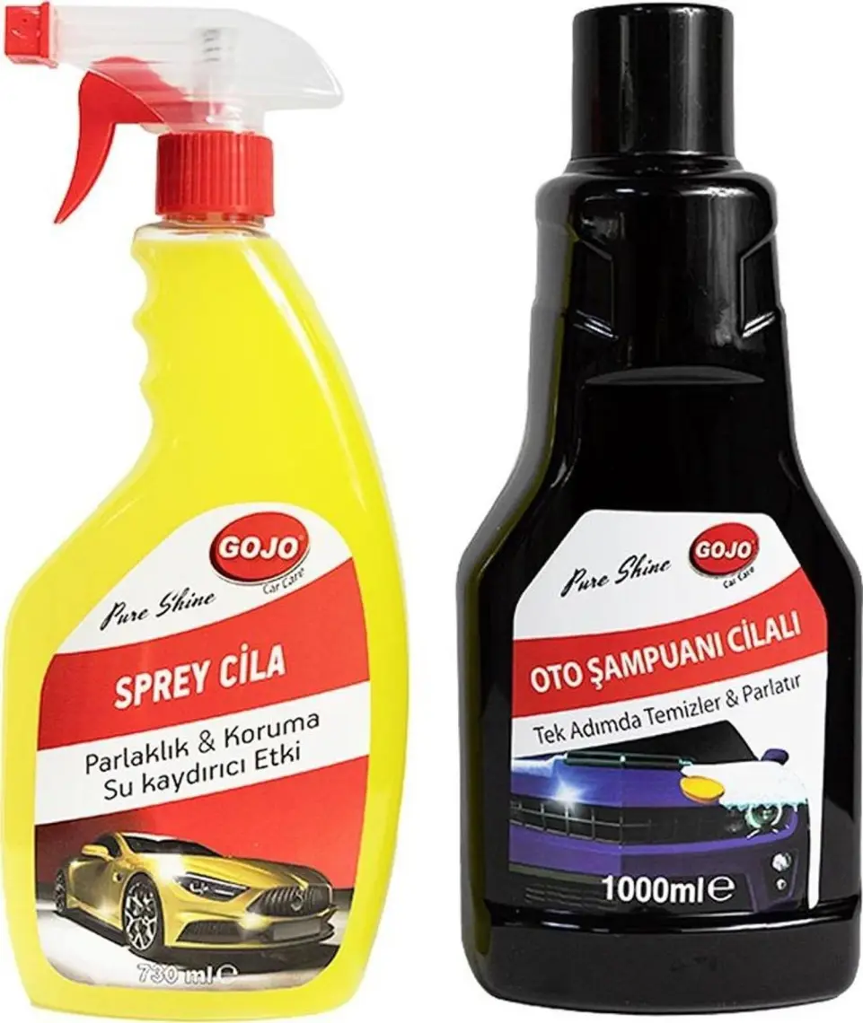 Gojo Hızlı Cila 750 ml + Cilalı Oto Yıkama Şampuanı 1000 ml