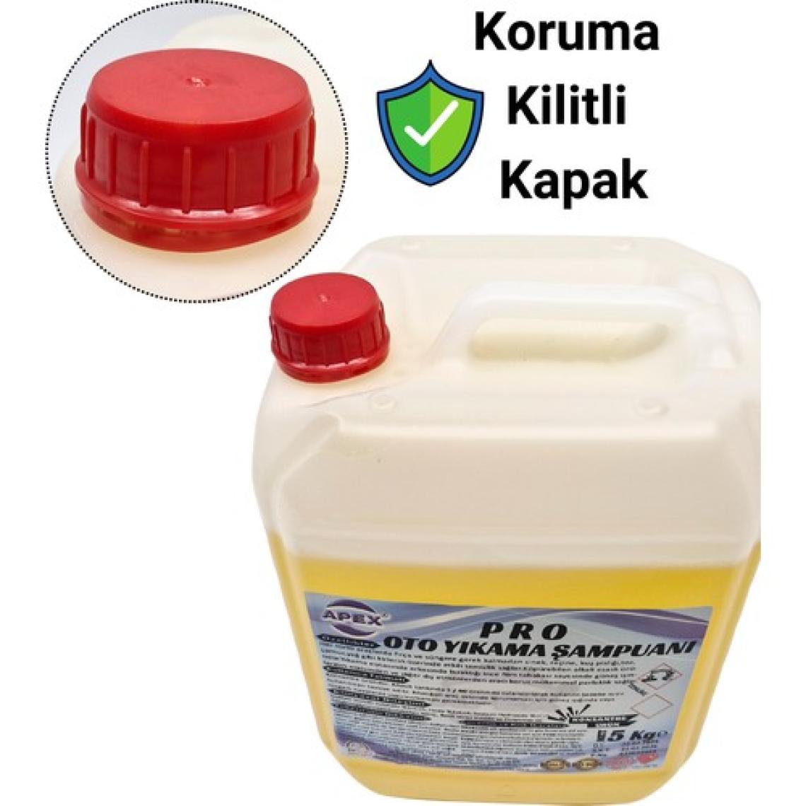 Apex Araç Köpük Şampuanı 5 Kg, Oto Yıkama Şampuanı 1/60 Konsantre Şampuan Ile Araç Yıkama Sünger Hediyeli