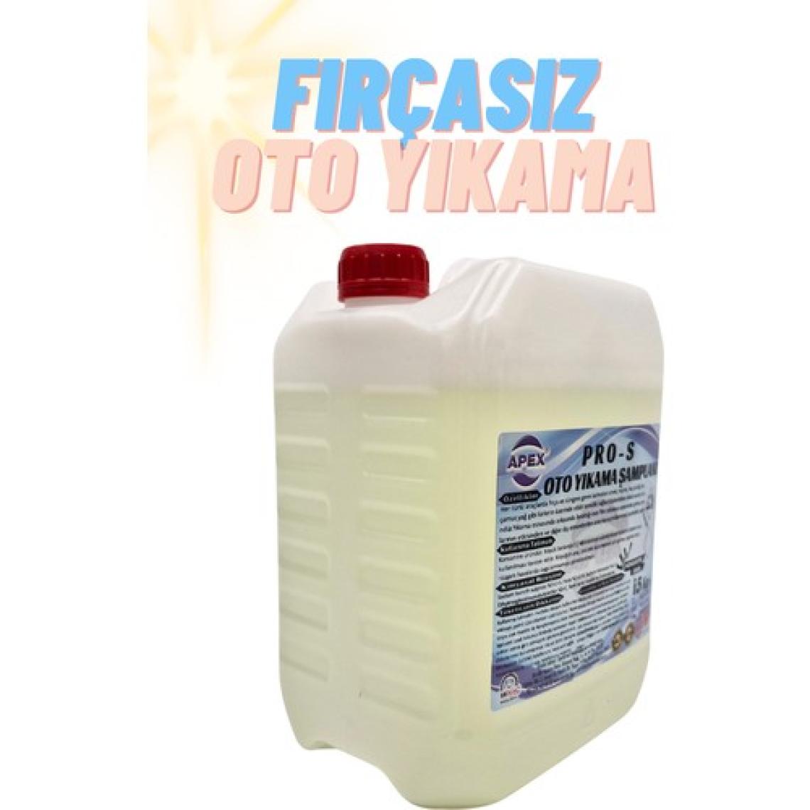 Apex Fırçasız Oto Yıkama Şampuanı 5 Kg, Özel Formülü 1/60 Konsantre Araç Köpük Şampuanı Sünger Hediyeli