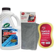 Turtle Wax Zip Wax Cilalı Oto Yıkama Şampuanı 60 Yıkama + Gojo Yıkama Eldiveni
