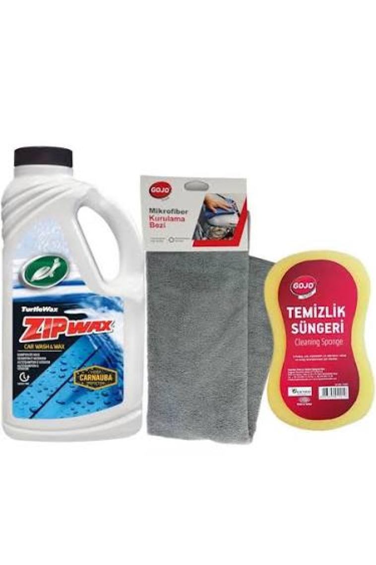 Turtle Wax Zip Wax Cilalı Oto Yıkama Şampuanı 60 Yıkama + Gojo Yıkama Eldiveni