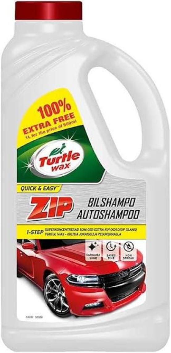 Turtle Wax Zip Wax Cilalı Oto Yıkama Şampuanı 60 Yıkama + Gojo Yıkama Eldiveni