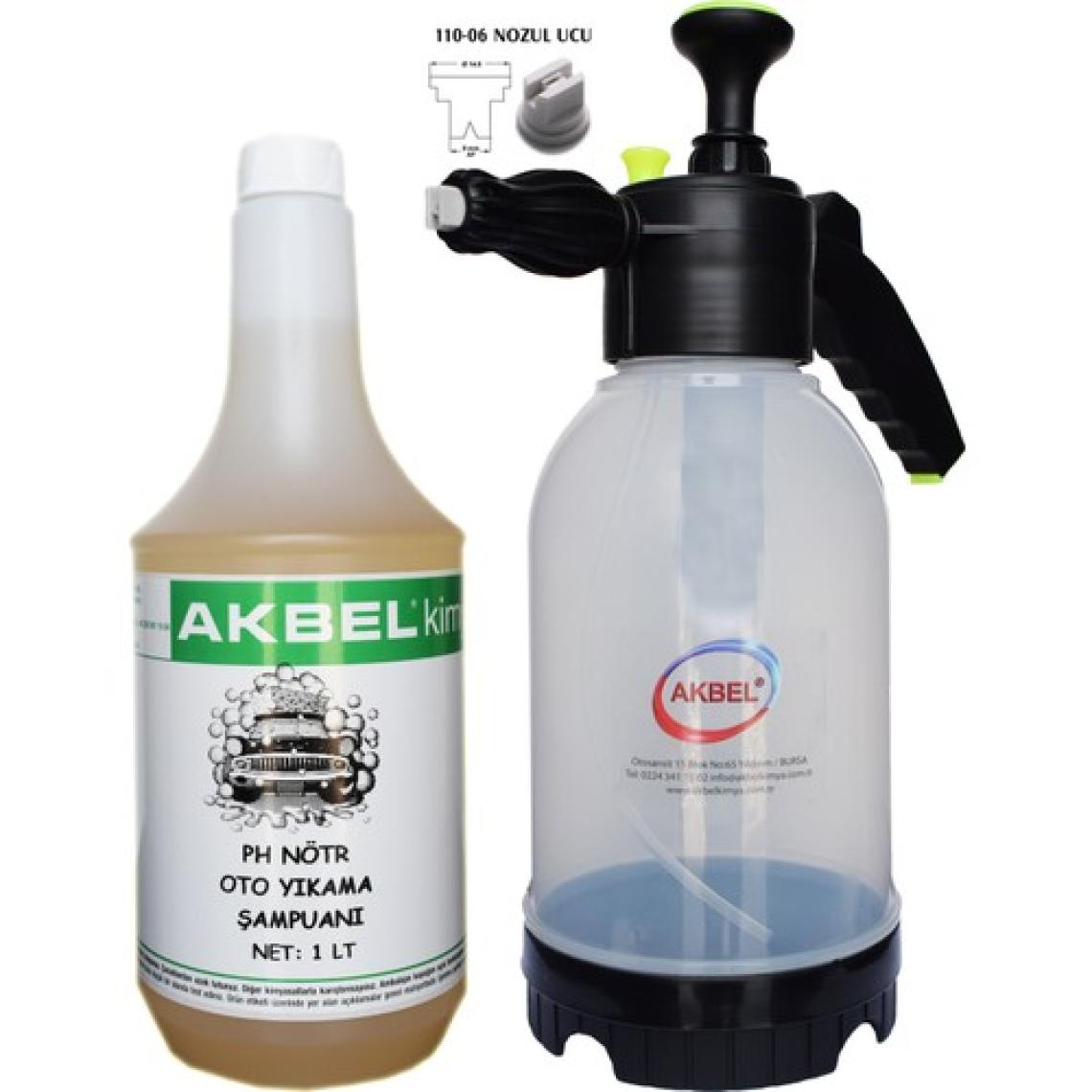 Akbel Köpük Yapan Basınçlı Pompa 2 Lt+Oto Şampuanı 1 Lt