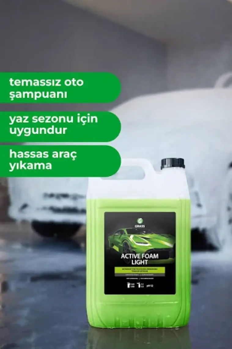 GRASS Cilalı Ekonomik Araba Şampuanı 5 Kg - Temassız Yıkama İçin | Parlatıcı Etkili | Hızlı Köpüren Formül