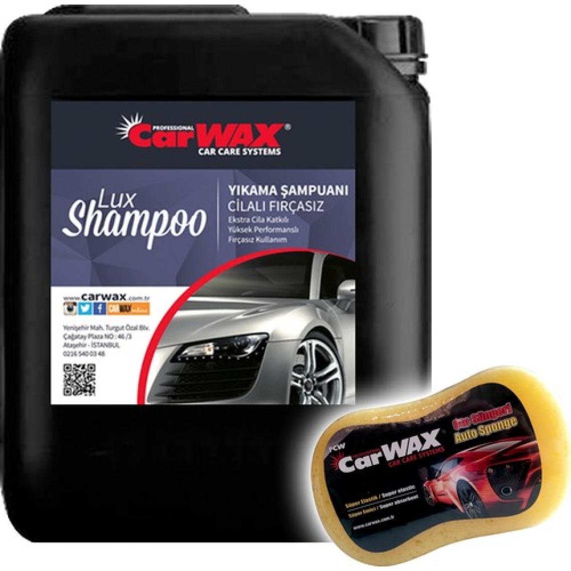 Carwax Cilalı Fırçasız Yıkama Şampuanı Gold Shine Shampoo 5 kg Uygulama Süngeri