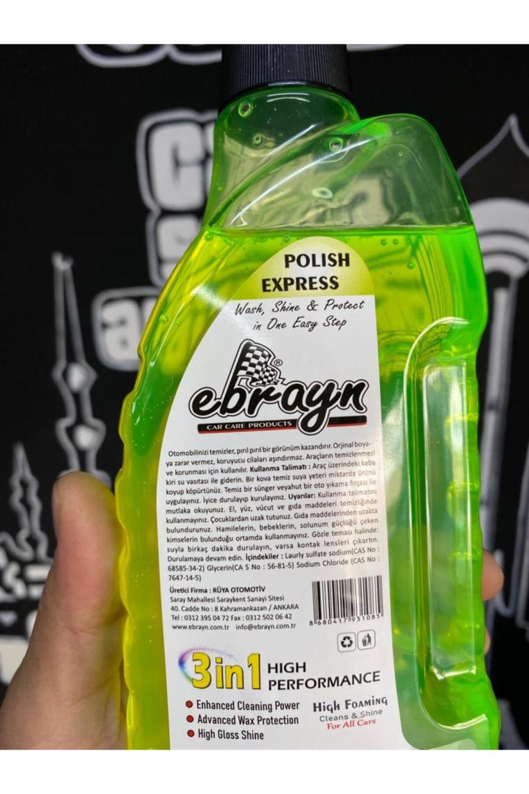 Ebrayn Oto Şampuanı 3in1 High Performance 1lt.