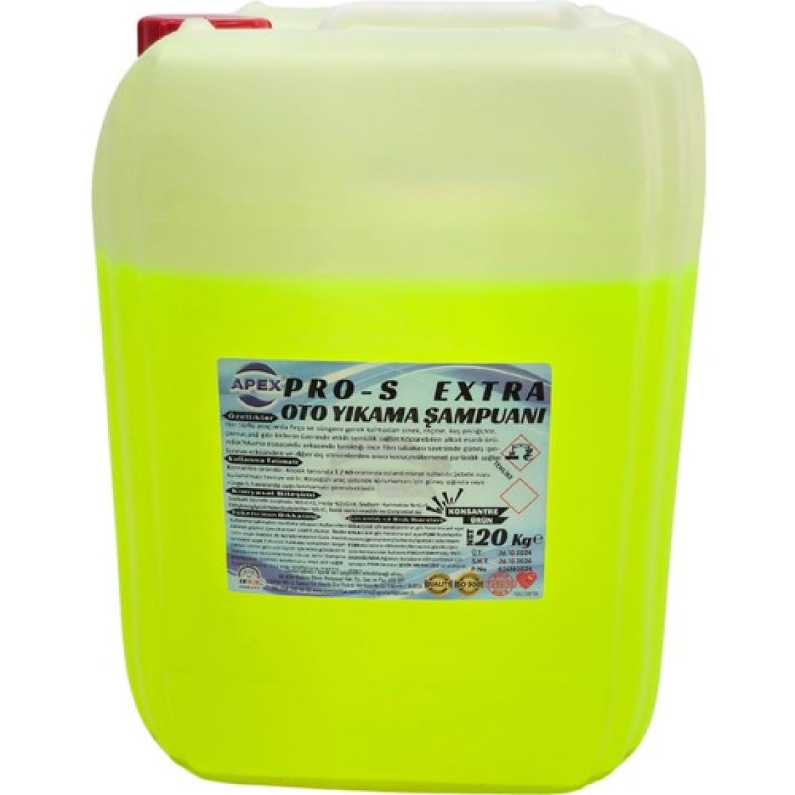 Apex Fırçasız Oto Yıkama Şampuanı, Cilalı Oto Şampuan 20 Kg, Araç Yıkama Köpüğü Oto Yıkama Süngeri Hediye